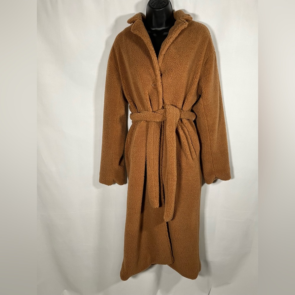 Bailey Rose Faux Sherpa Long Coat